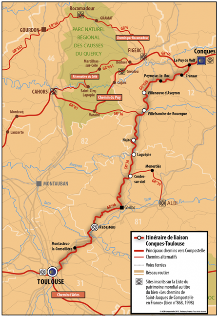Chemin de Conques à Toulouse